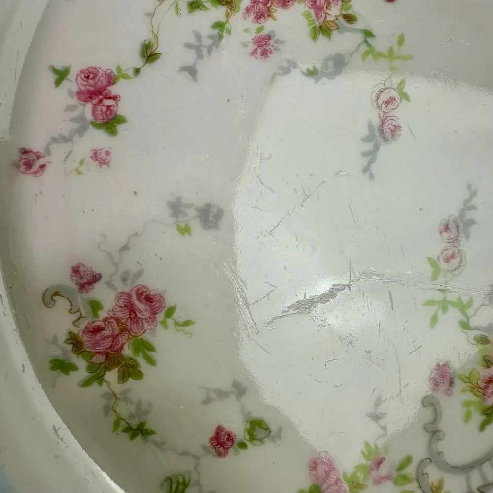 Limoges VTG Candle Light Nancy Rose A-50 Floral Small 6.5